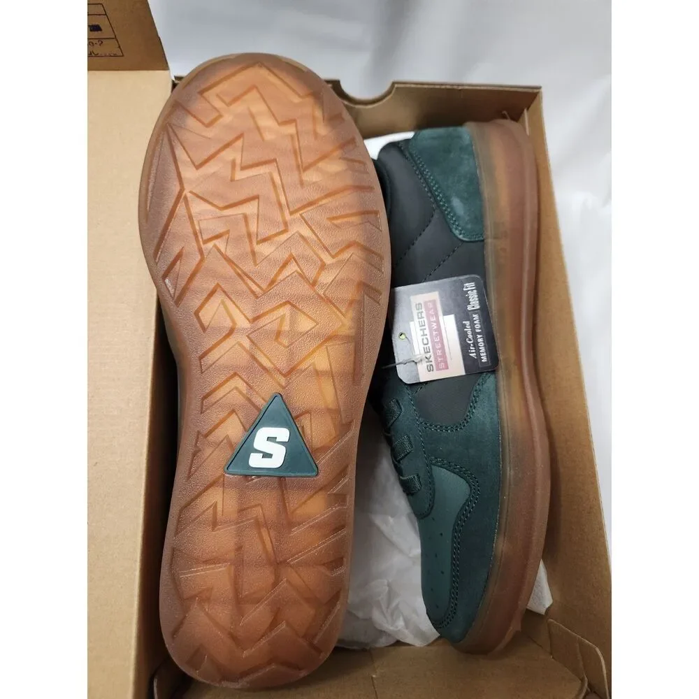 Skechers Streetwear New Wave Cup Calven Memory Foam Shoes Green 11